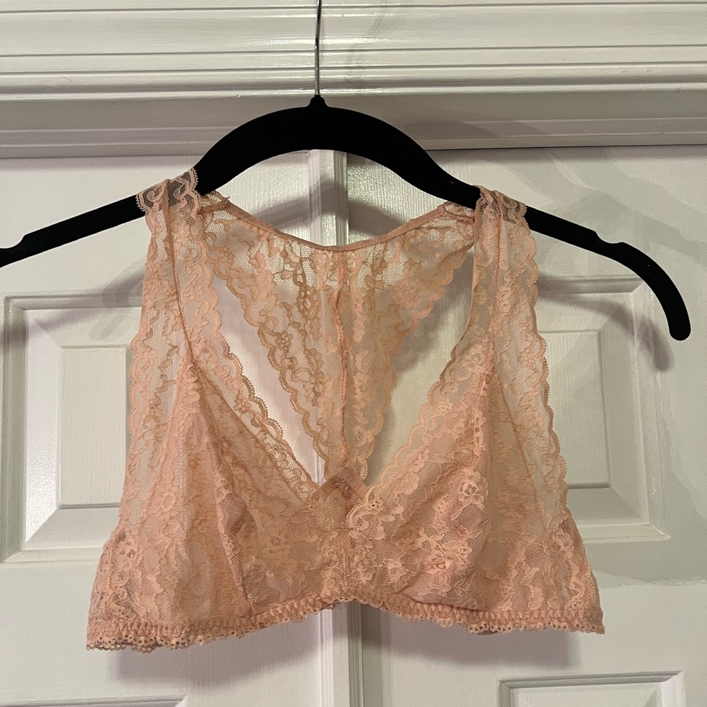 Victoria Secret pink/peach lace bra